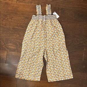 Yellow and White Patterned Jumpsuit